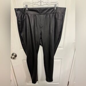 Torrid Plus Size Black Faux Leather Leggings